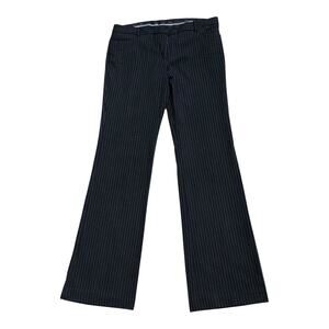 Star City Scarlett Womens Black White Pinstripe Y2K Dress Pants Size 11 Bootcut